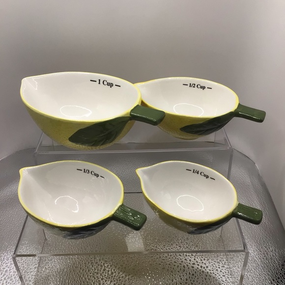 Nesting Measure Cups, Lemons, 4 Total - Picture 2 of 16